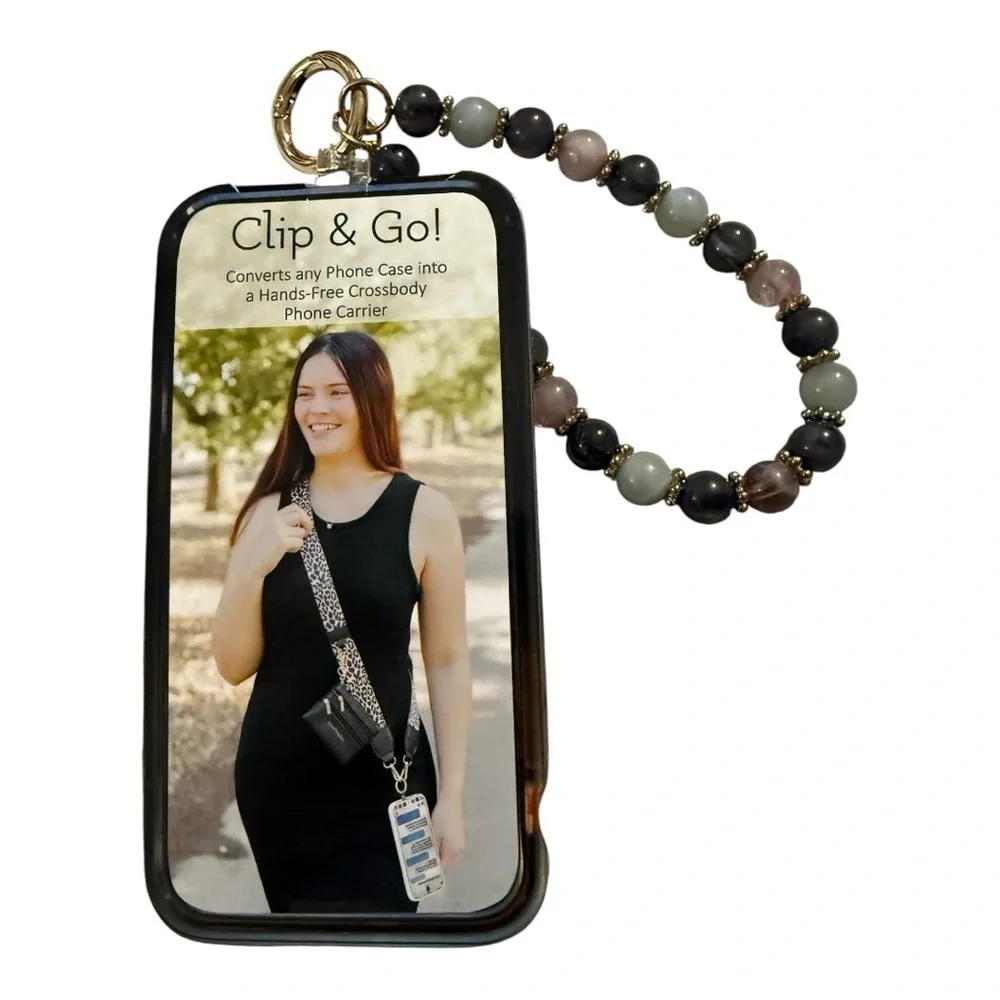 Save The Girls Clip & Go Beaded Wristlet Strap